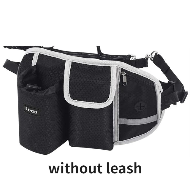 Dog Training Waist Bag Treat Bag Hands-free Sports Multifunction Outdoor Walk Outdoor Walk Dog Leash Reflective Waterproof Nylon