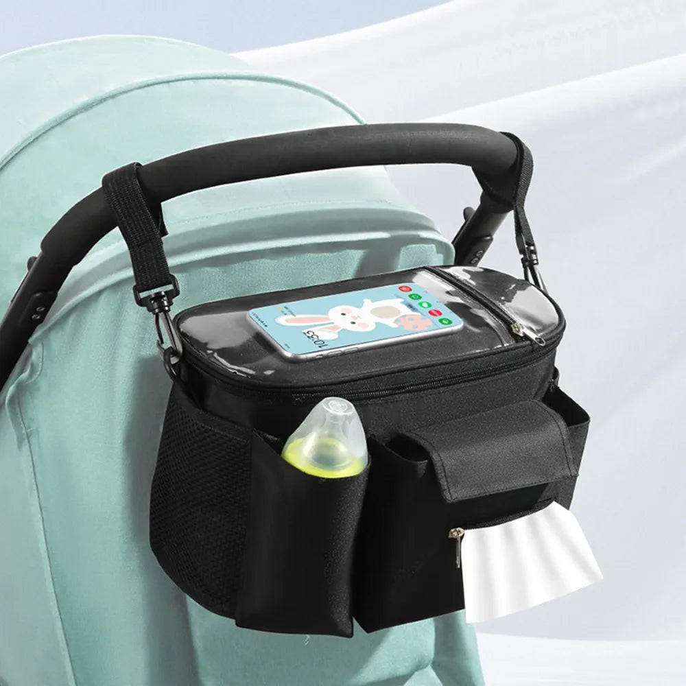 Multifunction Baby Organizer Large-capacity Oxford Cloth Baby Stroller Hanging Bag Waterproof Diaper Bottle Storage