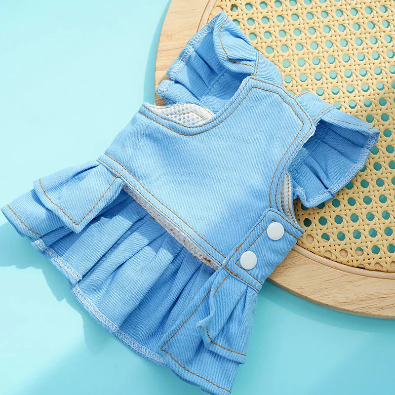 Pet Dog Harness Suspender Skirt With Leash Puppy Clothes Cat Dress Teddy Pet Corgi Supplies Dog Clothing Things for Dogs