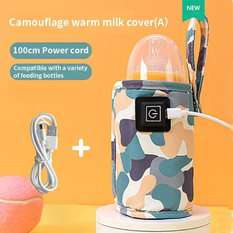USB Milk Water Warmer Travel Stroller Insulated Bag Baby Nursing Bottle Heater Safe Kids Supplies for Outdoor Winter
