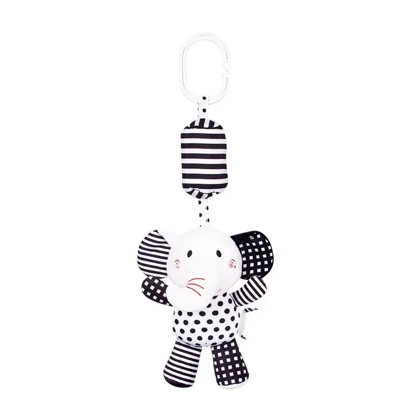 New Baby Animal Rattles Bed Stroller Bell Toys Newborn Grab Ability Training Dolls Educational Plush Infant Toy 0-12 Month