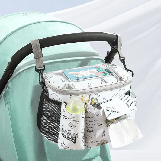Multifunction Baby Organizer Large-capacity Oxford Cloth Baby Stroller Hanging Bag Waterproof Diaper Bottle Storage