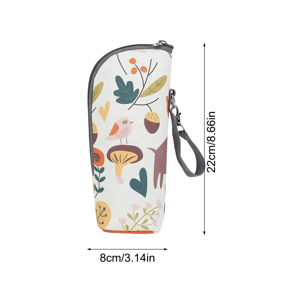 Baby Bottle Travel Bag Insulated Baby Bottle Cooler Bag Portable Waterproof Carrier Pouch Storage Container Travel Accessories