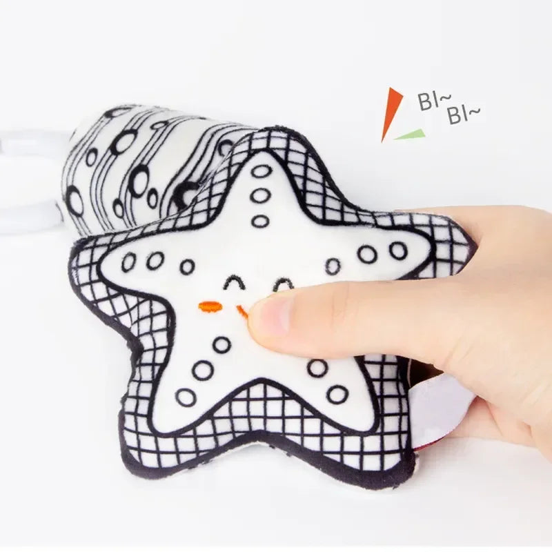 New Baby Animal Rattles Bed Stroller Bell Toys Newborn Grab Ability Training Dolls Educational Plush Infant Toy 0-12 Month