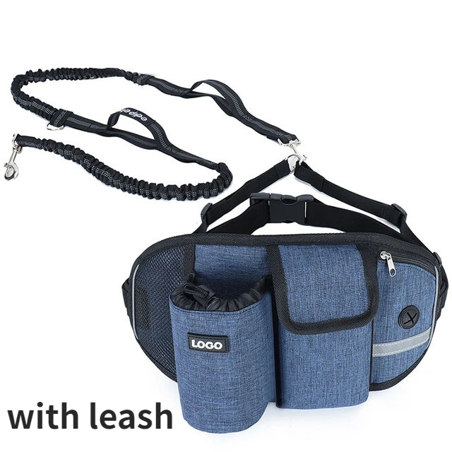 Dog Training Waist Bag Treat Bag Hands-free Sports Multifunction Outdoor Walk Outdoor Walk Dog Leash Reflective Waterproof Nylon