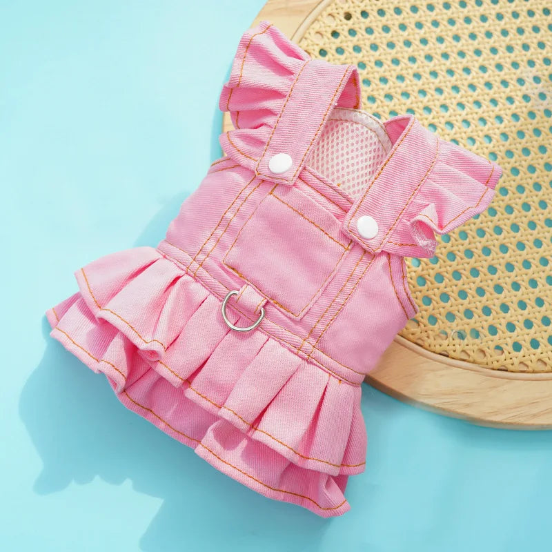 Pet Dog Harness Suspender Skirt With Leash Puppy Clothes Cat Dress Teddy Pet Corgi Supplies Dog Clothing Things for Dogs