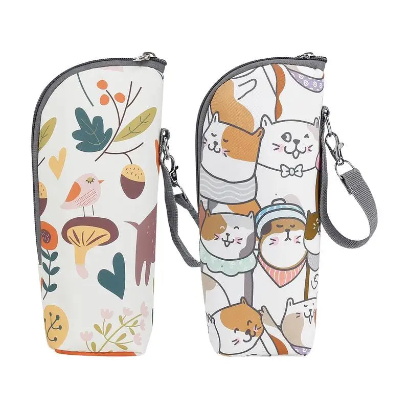 Baby Bottle Travel Bag Insulated Baby Bottle Cooler Bag Portable Waterproof Carrier Pouch Storage Container Travel Accessories