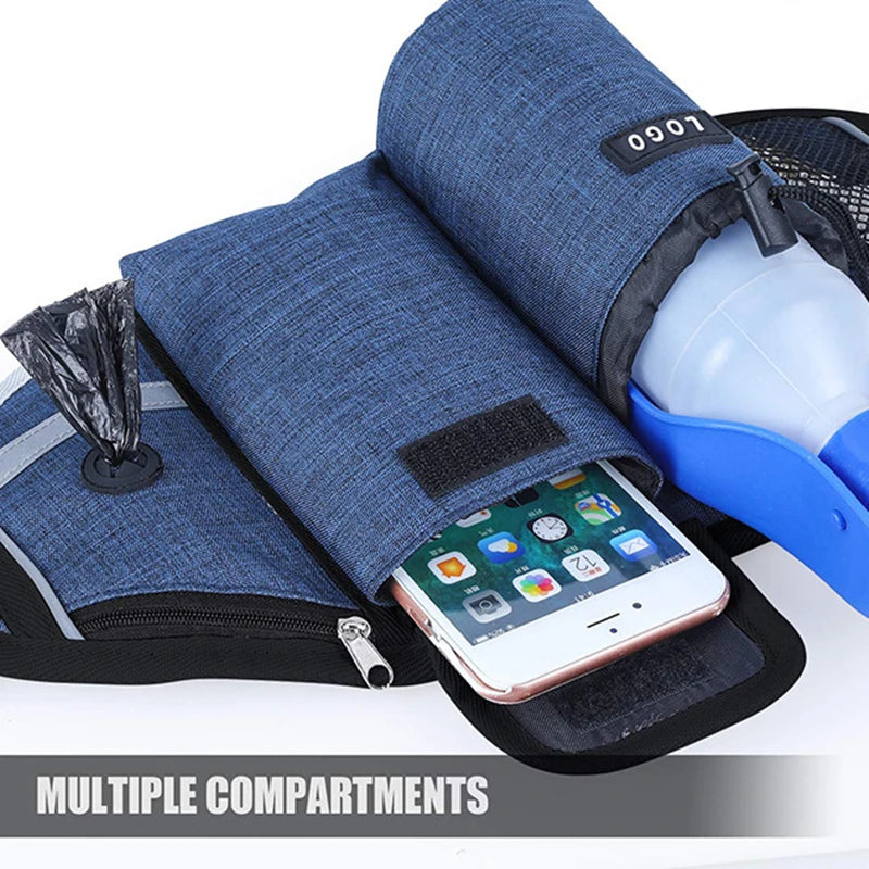 Dog Training Waist Bag Treat Bag Hands-free Sports Multifunction Outdoor Walk Outdoor Walk Dog Leash Reflective Waterproof Nylon
