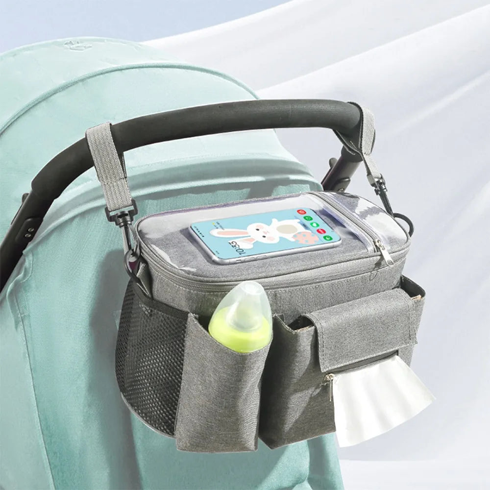Multifunction Baby Organizer Large-capacity Oxford Cloth Baby Stroller Hanging Bag Waterproof Diaper Bottle Storage
