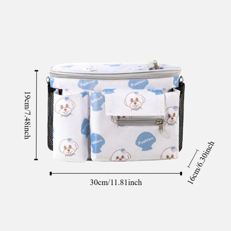 Multifunction Baby Organizer Large-capacity Oxford Cloth Baby Stroller Hanging Bag Waterproof Diaper Bottle Storage
