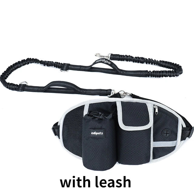 Dog Training Waist Bag Treat Bag Hands-free Sports Multifunction Outdoor Walk Outdoor Walk Dog Leash Reflective Waterproof Nylon