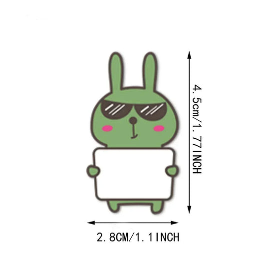75PCs Cute Animal Name Stickers Cute Rabbit Name Tags Stickers for Classroom Water Bottle Lunch Box Laptop School Supplies