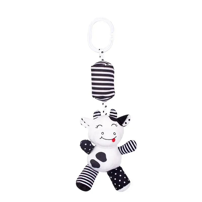 New Baby Animal Rattles Bed Stroller Bell Toys Newborn Grab Ability Training Dolls Educational Plush Infant Toy 0-12 Month