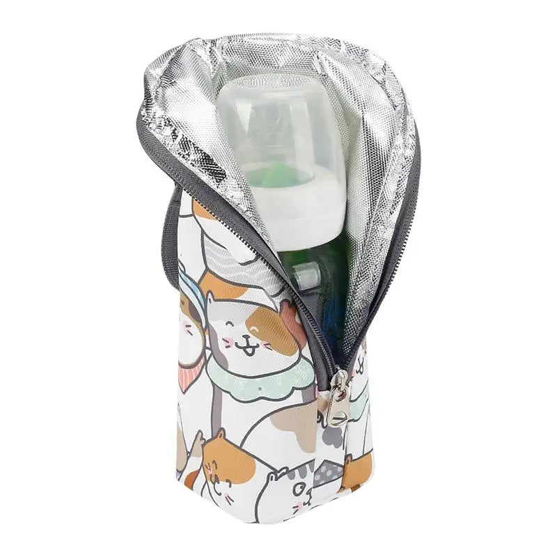 Baby Bottle Travel Bag Insulated Baby Bottle Cooler Bag Portable Waterproof Carrier Pouch Storage Container Travel Accessories