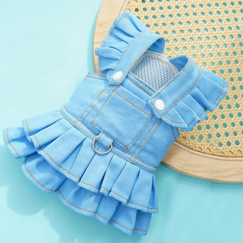Pet Dog Harness Suspender Skirt With Leash Puppy Clothes Cat Dress Teddy Pet Corgi Supplies Dog Clothing Things for Dogs