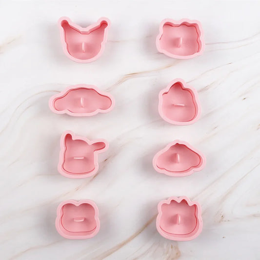 Hello Kitty Cartoon Cookie Cutter Set Sanrio Cute Figure Kuromi Cinnamoroll Modeling Dessert Mold Kitchen Supplies Tools